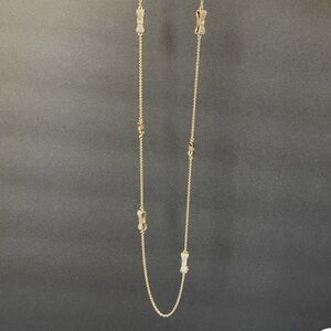 Kate Spade New York "Ready Set Bow" pave gold plated necklace